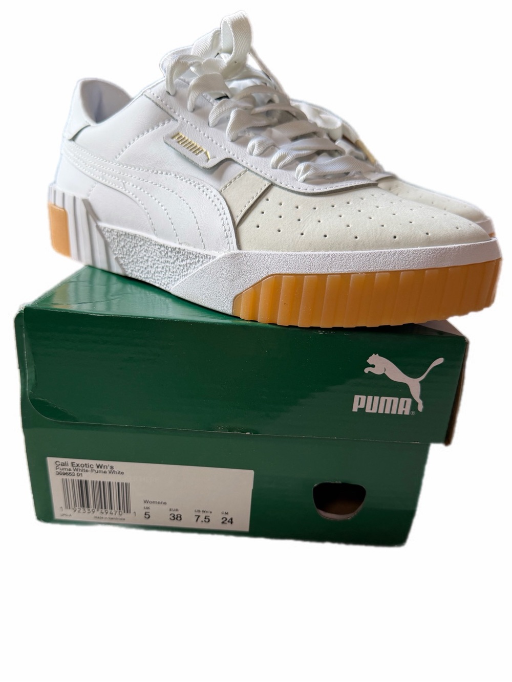 Puma Cali Exotic Women’s White shoes size 7.5 with box - Picture 7 of 14